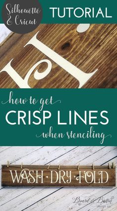 how to get crisp lines when stenciling wash dry fold