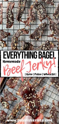 everything bagel has been made with homemade freeze - jelks and is ready to be eaten