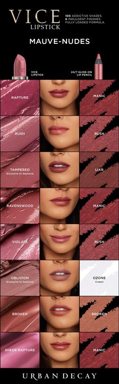 Love mauve and nude? Then these shades of Vice Lipstick were made for YOU! #LipstickIsMyVice #UrbanDecay Makeup To Buy, Trendy Makeup, Wedding Preparation, Makeup Obsession