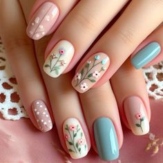 Click and learn how to generate nails designs like this using ai Patterned Nails, Fairy Nails, Nail Looks, Subtle Nails, Floral Nail Art, Trendy Nail, Trendy Nail Art, Trendy Nail Design