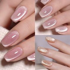 Nails With Foil, Cover Nails, Magnetic Polish, Acrylic Press On Nails, Glass Nails, Bride Nails, Foil Nails, Elegant Nails