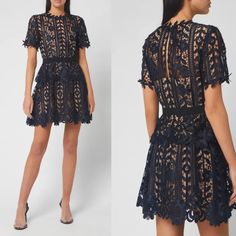 New Do+Be Lace A-Line Dress - Navy/Nude Comprising A Delicate Design, The Do + Be Lace Dress Is Crafted From All Over Floral Lace Fabric With Decorative Trim Detailing. Nude Bodycon Lining Dramatically Accentuates The Overlay, Complete With A Block Ribbon Waistband To Gently Cinch The Figure. The Zip Closure With A Hook Fastening At The Rear Forms A Subtle Keyhole Cut-Out. Layered Fabric At The Skirt Adds An Ethereal Touch To The Garment, Showcasing A Tiered, Peplum-Style Shape. Cut In An A-Line Lace Aline Dress, White Spaghetti Strap Dress, Navy Mini Dress, Strapless Ruffle Dress, Lace A Line Dress, Choker Dress, Layered Fabric, Crochet Lace Dress, Crochet Dresses