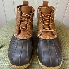 The Original L.L.Bean Waterproof Boot, Made In Maine Since 1912. Brand New! Casual Brown Waterproof Boots With Rubber Toe Cap, Outdoor Work Boots With Rubber Toe Cap, Bean Boots, Waterproof Boots, Ll Bean, L L Bean, The Original, Maine, Shoes Mens