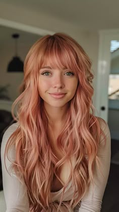 Cherry Blonde Hair Color, Cherry Blonde Hair, Cherry Blonde, Blond Rose, Pink Blonde Hair, Peach Hair, Blonde Hair Color Ideas, Pretty Hair Color, Hair Envy