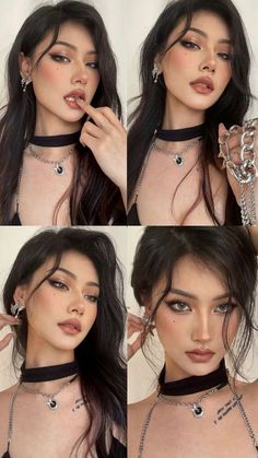 Baddie Makeup Asian, Red Asian Makeup, South East Asian Makeup, Asian Glam Makeup, Asian Glam Make Up, Makeup Ideas For Red Dress, Gilmore Hairstyles, Rory Gilmore Hairstyles, Ateez Makeup