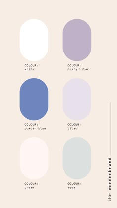 the different shades of blue and white are shown in this graphic design guide, which shows how