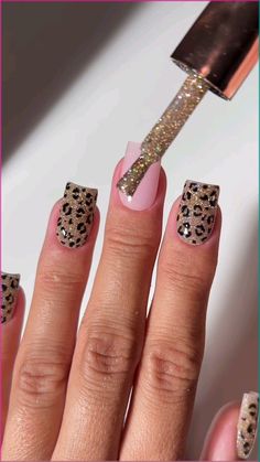 Reflective Nails, Animal Print Nails Art, Leopard Print Nails, Leopard Nails, Makijaż Smokey Eye