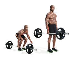 an image of a man doing deadlifts with the text, by men's fitness