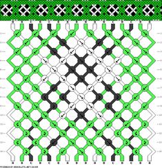 a green and black knitted pattern