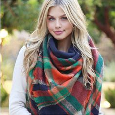 100% Acrylic Super Soft And Cozy! Approximately 55x55. Visit Us Online Or In The Wholesale Portal! Threadzwear. Com Instagram & Facebook: Threadzwear Scarf Wrap Styles, Tartan Blanket Scarf, Michael Kors Scarf, Tartan Blanket, Reversible Scarf, Plaid Blanket Scarf, Womens Cashmere, Knit Infinity Scarf, Black Scarf