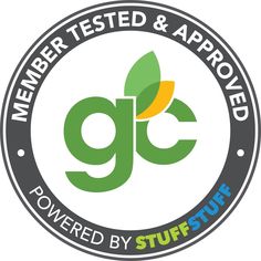 the logo for member tested and approved by g c, powered by stufftuf