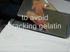 a person is grabbing something out of a box with the words to avoid cracking gelatin