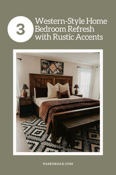 Stella Faux Silk Velvet Quilt Set + Western-Style Home Bedroom Refresh with Rustic Accents Rustic Quilts, Western Bedroom, Western Homes, Style Makeover