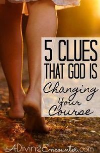 two people walking down the road with text that reads, 5 clues that god is changing your