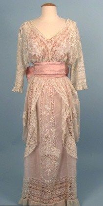 Edwardian. Old Dress, Tea Gown