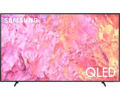 the samsung qled tv is shown with an abstract design on it's screen