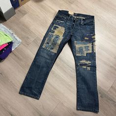 Extremely High Quality Super Special Take On The Boro Distressed Method Made Popular By Japanese Denim Makers This Is Super Unique Of Polo To Do Such A Thing ! Brand New 100% Authentic Size 32 Special Jeans, Japanese Boro, Japanese Denim, Ralph Lauren Jeans, A Thing, Denim Fashion, Polo Ralph, Mens Polo, Mens Jeans