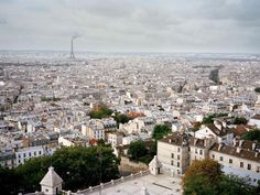 an aerial view of the city from above