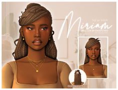 Miriam Hair | Patreon Sims 4 White Hair Maxis Match, Black Hair Ts4 Cc, Sims 4 Cc Hair Conversions, Gege Sims Hair, Gegesims Hair, Sims 4 Cc Y2k Hair Maxis Match, Sims 4 Aesthetic Cc Hair, Sims 4 Black Sims Hair, Sims 4 Maxis Match Hair Patreon