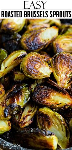 roasted brussel sprouts in a bowl on a wooden table with burloom