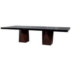 a black table with two legs on it