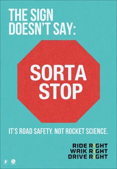 the sign doesn't say sora stop it's road safety not rocket science