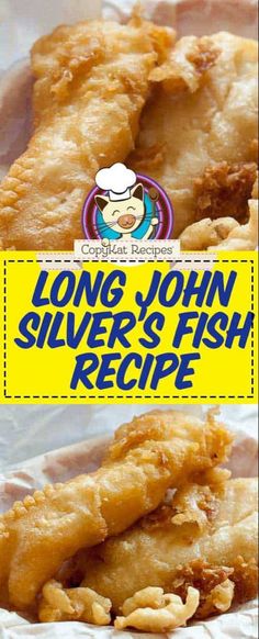 the long john silver fish recipe is shown in this ad for cookin'pot pies