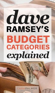 someone is taking money out of their purse with the words, dave ramsay's budget cat