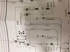 the wiring diagram for an air conditioner is shown in black and white, with arrows pointing