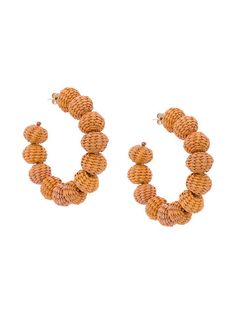 MERCEDES SALAZAR woven crescent earrings. #mercedessalazar # Crescent, On Sale, Orange