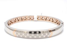 Platinum Bangles & Bracelets by Jewelove Rose Gold & Platinum Bracelet for Men     Metal : Platinum & 18K Rose Gold      Platinum Purity : 95%     Gold Purity : 18K      Purity Mark : Pt 950 & 18K      Width : 9mm     Estimated Platinum Weight : 38.560  grams (     Pt 33.250g + Gold 5.310g)     Certificate of Authenticity : Platinum Guild International White Gold Bracelet For Men, Platinum Bracelets For Men, Mens Bracelet Gold Jewelry, Man Gold Bracelet Design, Gents Bracelet, Antique Gold Bracelet, Platinum Jewellery, Mens Diamond Bracelet, Mens Jewellery