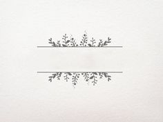 two white cards with floral designs on them