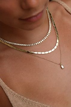 BEZEL EMERALD CUT DIAMOND PENDANT – Anita Ko Gold Diamond Necklace With Emerald Cut, Radiant Cut Baguette Diamond Gold Jewelry, Emerald Cut Diamond Necklace, Emerald Cut Necklace, Necklace Emerald, Bunny Necklace, Diamond Initial Necklace, Anita Ko, Initial Earrings