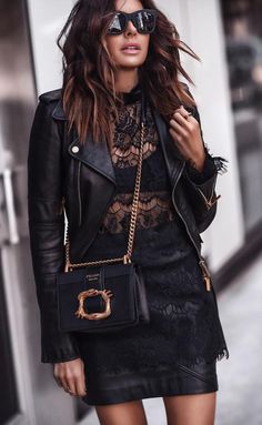 Personal Fashion Stylist, Cooler Look, Looks Black, All Black Outfit, Street Style Looks, Edgy Outfits, Black Leather Jacket, Mode Inspiration, Fashion Stylist