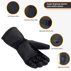 ã€Friendly Materialã€‘ PU and fleece composite fabric windproof waterproof fabric, composite fiber heating material, to bring you a comfortable skin-friendly experience. Glove Palm Circumference:10.62~11.02in,Total Length:12.79~12.99in -- Check out this great product. (As an Amazon Associate I earn from qualifying purchases) Heated Gloves, Outdoor Cycling, Work Gloves, Free Amazon Products, Rechargeable Battery