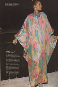 Simplicity 5680 1970s Misses Easy CAFTAN Pattern Proportioned Caftan Pattern, Caftan Dress Kaftan, Kaftan Pattern, Kaftan Gown, Kaftan Designs, African Maxi Dresses, Silk Kaftan, Caftan Dress, Loose Outfit