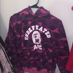 Undftd X Bape Collab ( 2 Small Rips In The Hoodie) Fits Small/ Medium Bape Purple, Purple Bape Jacket, Blue Bape Hoodie, Bape Full Zip Hoodie, Ape Bape Hoodie, Bape Jacket, Purple Pullover, Bape Hoodie, Hoodie Fits