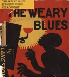 an advertisement for the weary blues featuring a boy holding a flower