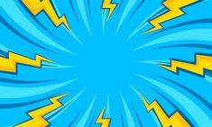 an abstract blue and yellow background with lightning bolt shapes in the center, as if it was going to strike