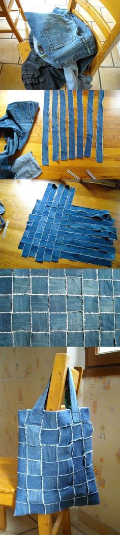 several pieces of blue jeans laid out on the floor and folded up in different directions