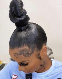 Cute Natural Bun Hairstyles For Black Women, Sleek High Bun Black Women, Up Ponytail Hairstyles Black Women, Bun With Braiding Hair Weave, Cute Bun Hairstyles For Black Women, Knot Bun Hairstyles For Black Women, Bun Updo Hairstyles For Black Women, Updo Ponytail Hairstyles Black Hair, Buns For Black Women