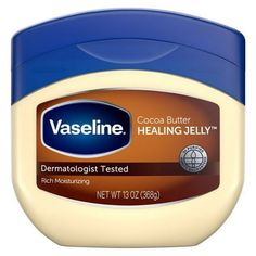 Vaseline Petroleum Jelly Cocoa Butter 13oz Vaseline Products, Gentle Jelly, Baby Moisturizer, Chafed Skin, Vaseline Petroleum Jelly, Vicks Vaporub Uses, Vaseline Jelly, Healing Dry Skin, Diaper Rash Cream