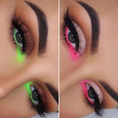 Carnaval Make-up, Halloweenský Makeup, Make Up Designs, Mekap Mata, Drag Make-up, Video Makeup, Neon Makeup, Rave Makeup, Make Up Videos