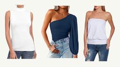 Find the most classy and stylish tops to wear with jeans. We all love wearing jeans. They're cute, comfortable, and the fastest choice. Tops To Wear With Jeans, Classy Jeans Outfit, Stylish Jeans Outfit, Clothes Basics, Classy Tops, Panera Recipes, Dressy Jeans, Nude Tops, Date Outfit Summer