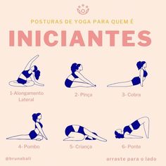 a woman doing yoga poses with the words in spanish above her chest and lower back