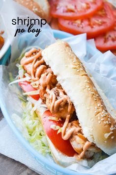 Shrimp Po’ Boy. Authentic New Orleans Shrimp Po' Boy. Shrimp Po’ Boy Sandwich. Shrimp Po'boy. Po' boy. Po'boy. Half Pound Cake Recipe, Half Pound Cake, Iced Lemon Loaf, New Orleans Shrimp, Shrimp Sandwich