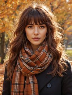 Before You Cut: Must-Try 32 Bangs Hairstyles That Are Trending in 2024 – Scan to Talk Best Haircut With Bangs, Shaggy Layers With Bangs, Brown Hair With Bangs And Layers, Zoe Deschanel Hair, Hairstyles With Fringe Bangs, Bangs 2024 Trends, Front Bangs Haircut, Bangs 2024, Brunette Bangs