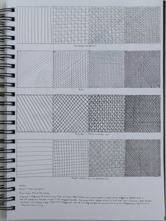 an open notebook with some lines drawn on it