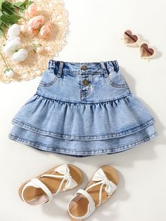 Newborn Needs, School Skirt, Denim Skirts, Girls Denim, Girls Jacket, Jean Skirt