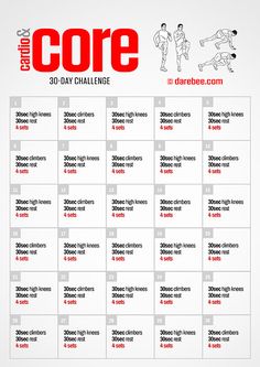 the core 30 day challenge poster